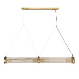 Lustre tube double esprit années 50