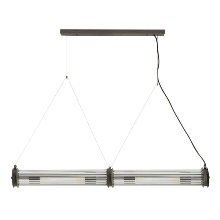 Lustre tube double esprit années 50