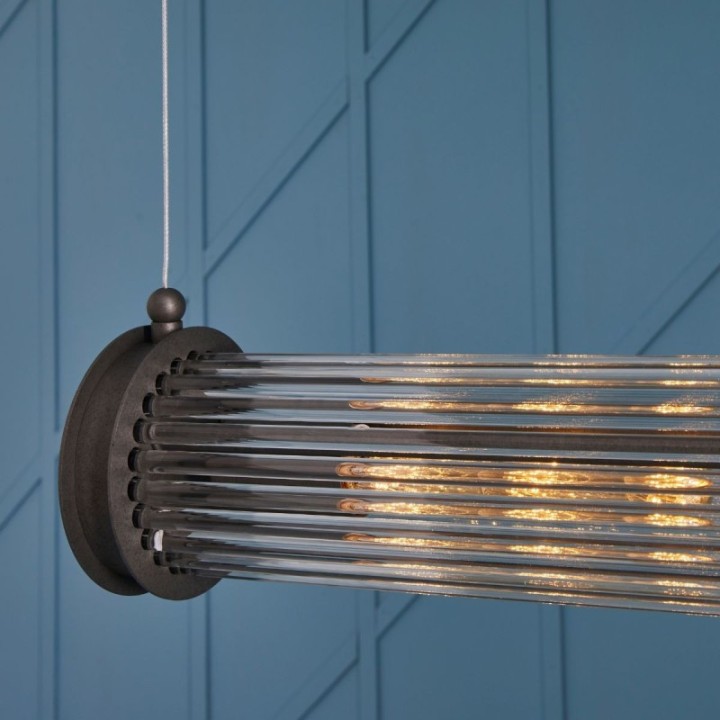 Lustre tube simple esprit années 50