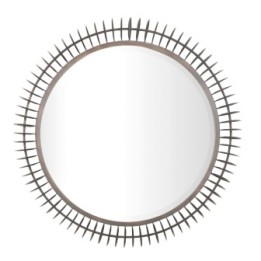 Masai mirror with metal ring frame