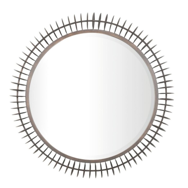 Masai mirror with metal ring frame