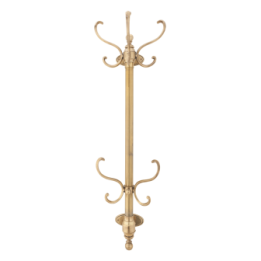 Perroquet 5-hook brass wall coat rack