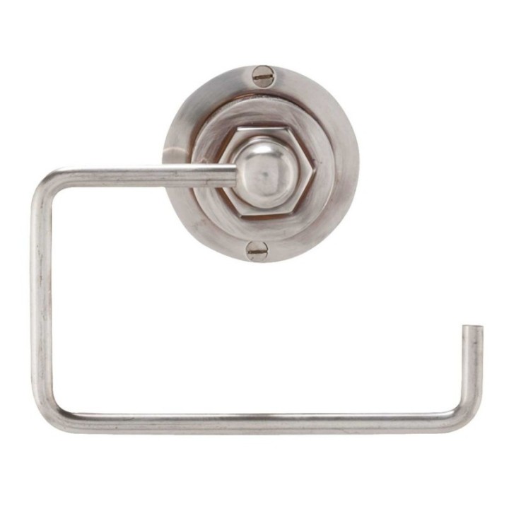 Durand wall-mounted towel holder in aged silver-finish metal