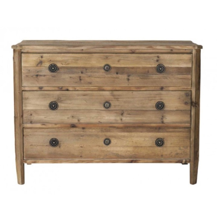 Sidonie chest of drawers in solid old pine