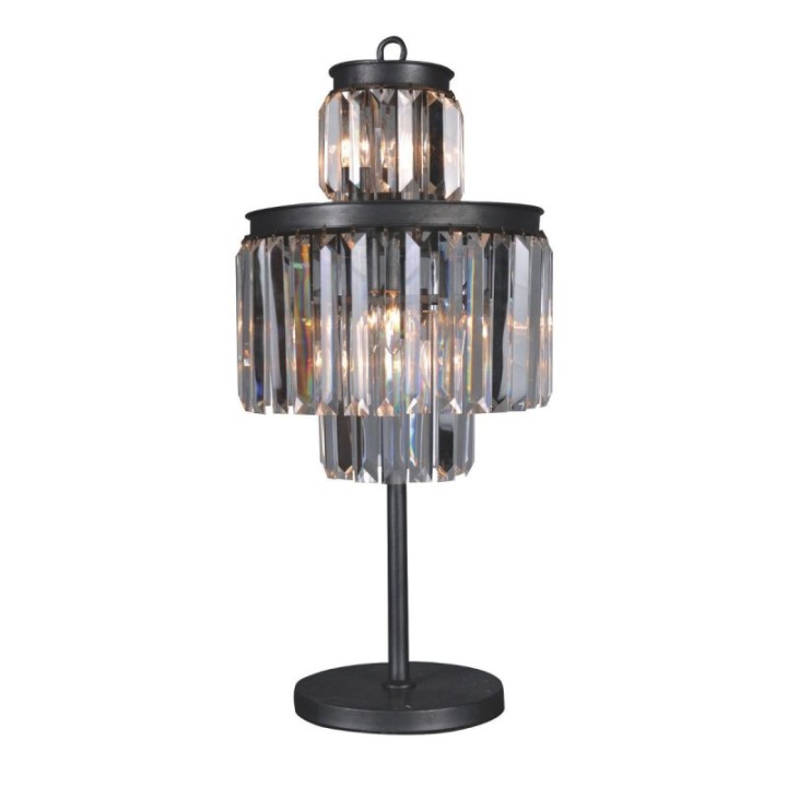 Fulgurant table lamp in glass and grey metal