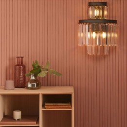 Fulgurant wall light in grey metal