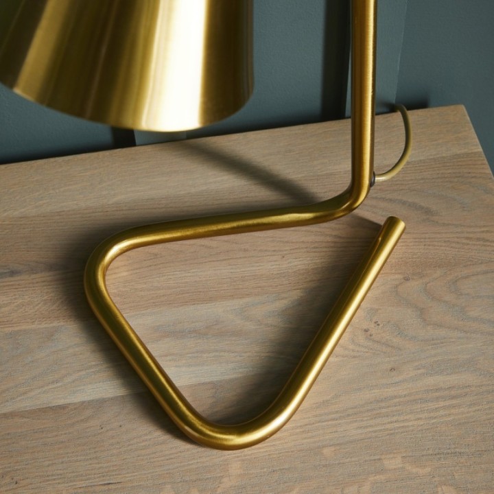Jacques desk lamp in brass-finish metal