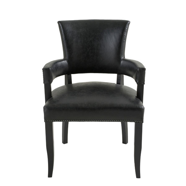 Fauteuil bridge en vinyl noir DIMITRI