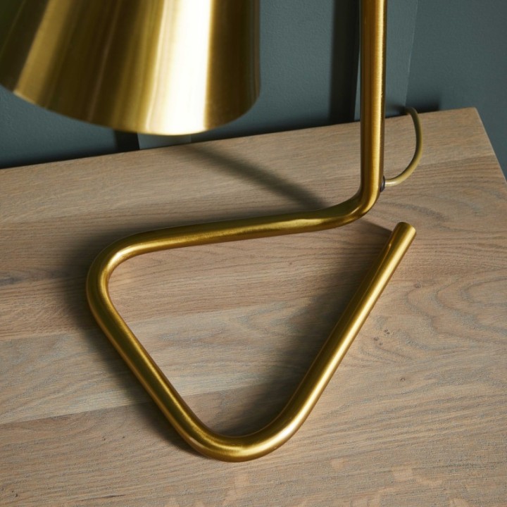 Jacques desk lamp in brass-finish metal