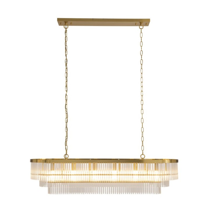 Pool gold drop chandelier