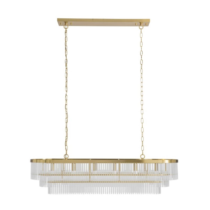 Pool gold drop chandelier