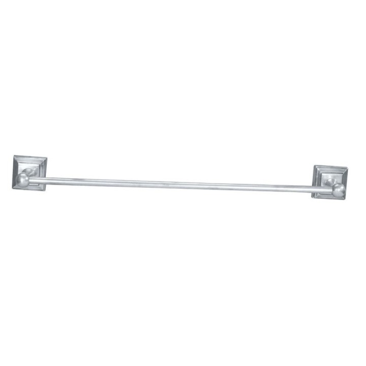 Alpha 1-bar towel rail in aged silver-finish metal