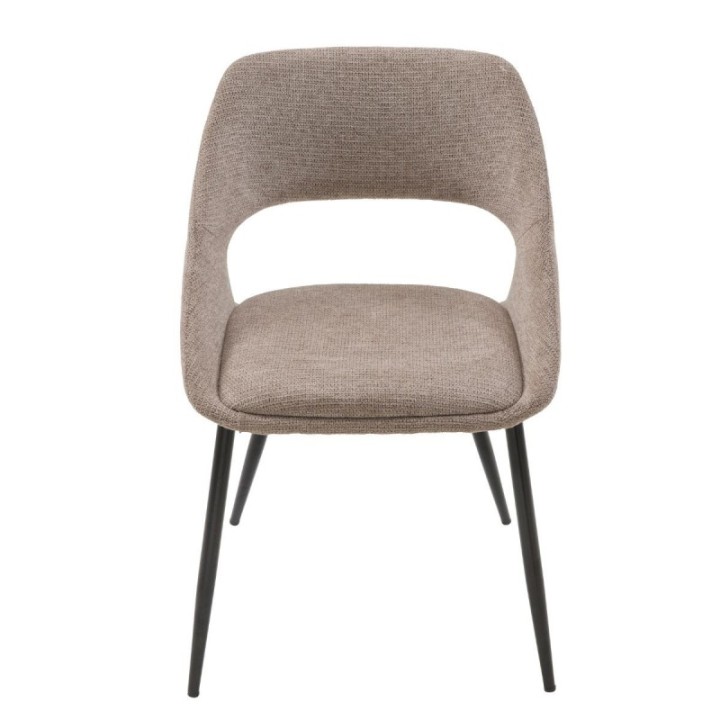 Chaise Elodie taupe lot de 6pcs