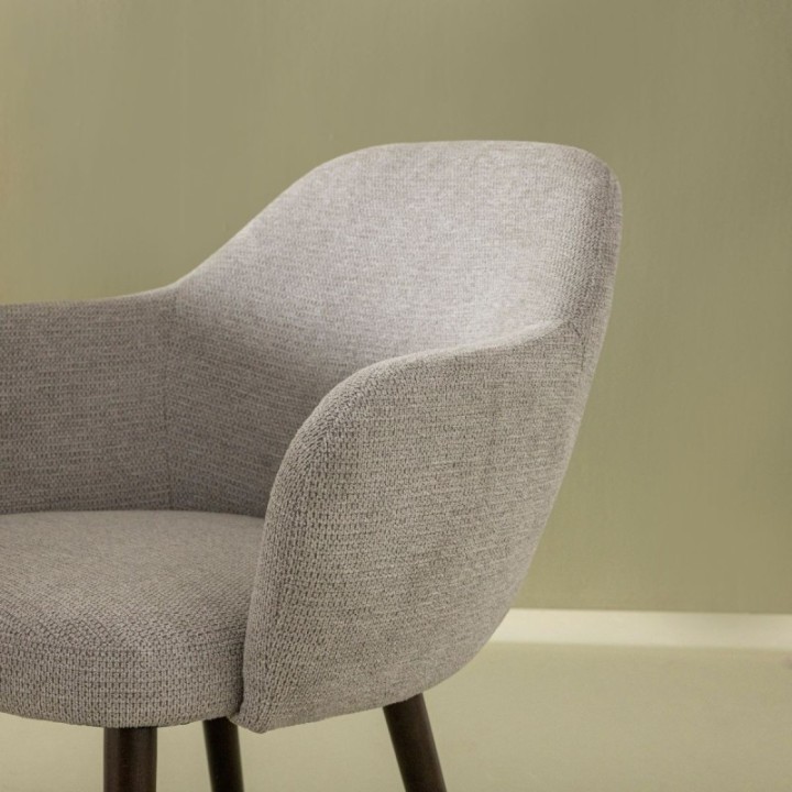 Lot de 2 Fauteuils de table Ernest gris