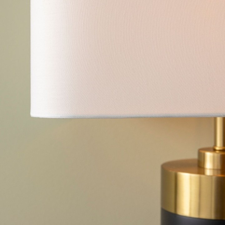 Lampe à poser en métal noir et finition laiton doré VENDOME