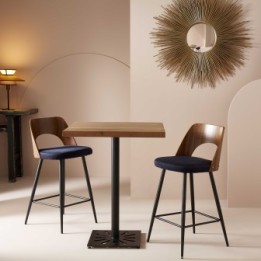 Austin blue velvet counter chair