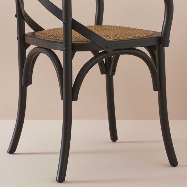 Bistrot set of 2 black Bridge chairs