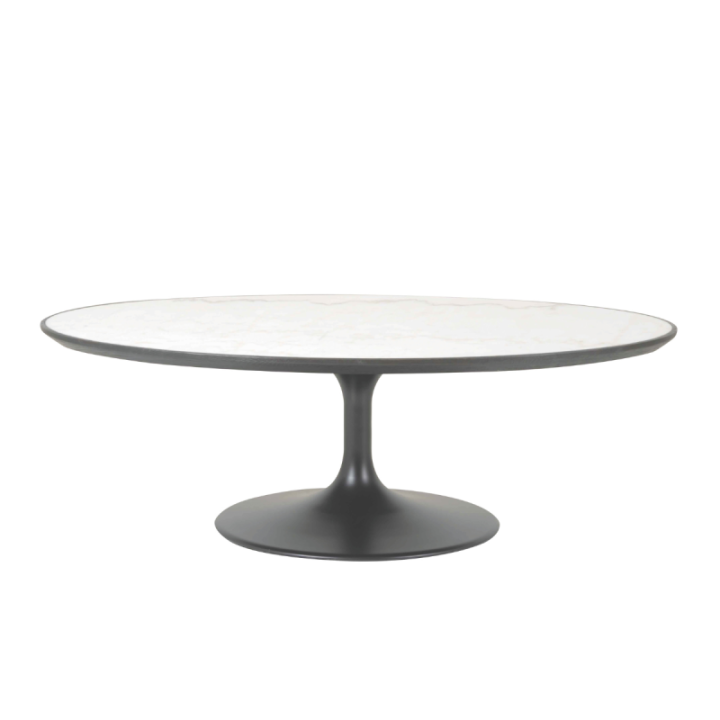Tulipe Coffee Table white marble and oak