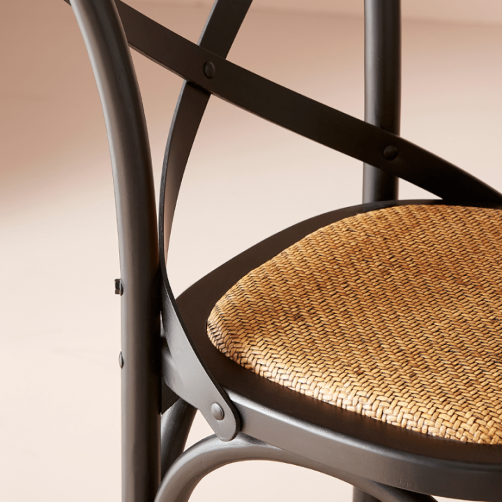 Chaise Bistrot comptoir noir