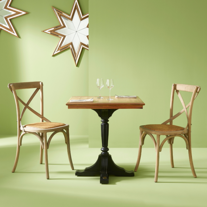 Set of 2 oxidised oak Bistrot chairs