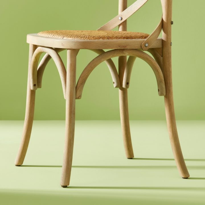 Chaise Bistrot chêne oxydée lot de 6pcs