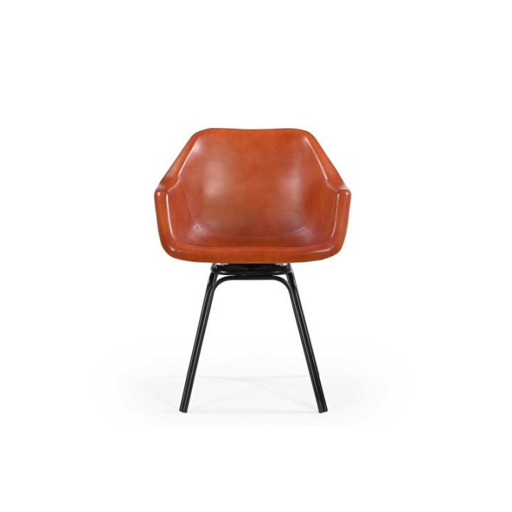 Rockie leather bridge armchair