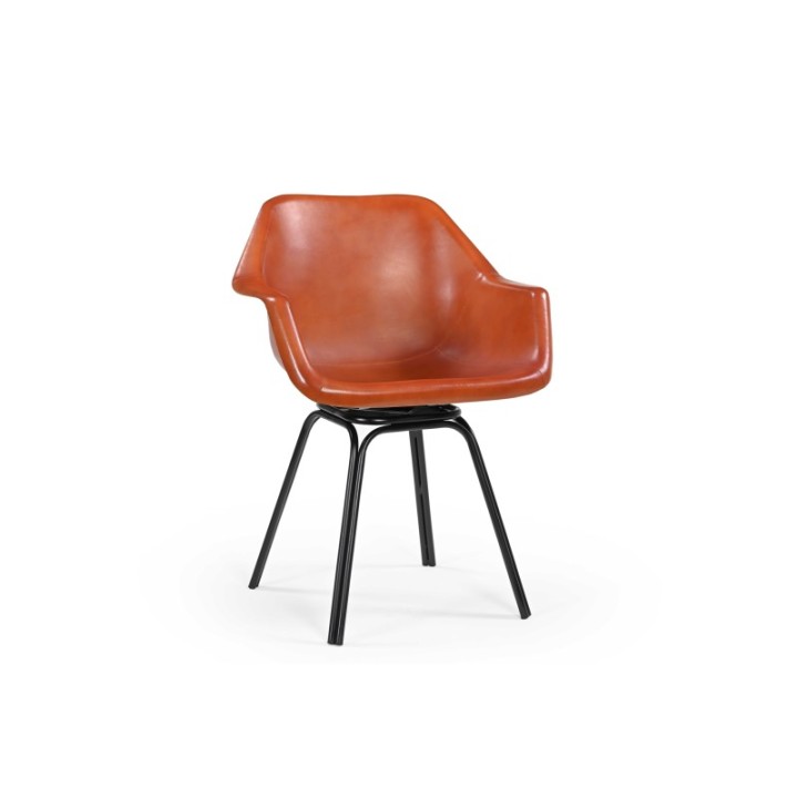 Rockie leather bridge armchair