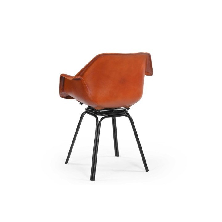 Rockie leather bridge armchair