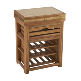 Perche solid acacia wine rack butcher block