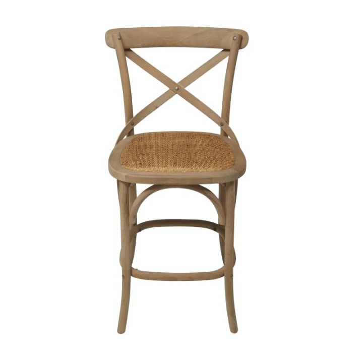 Oxidised oak Bistrot counter chair