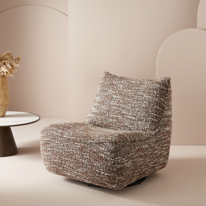 Fabric Swivel Armchair - Luke