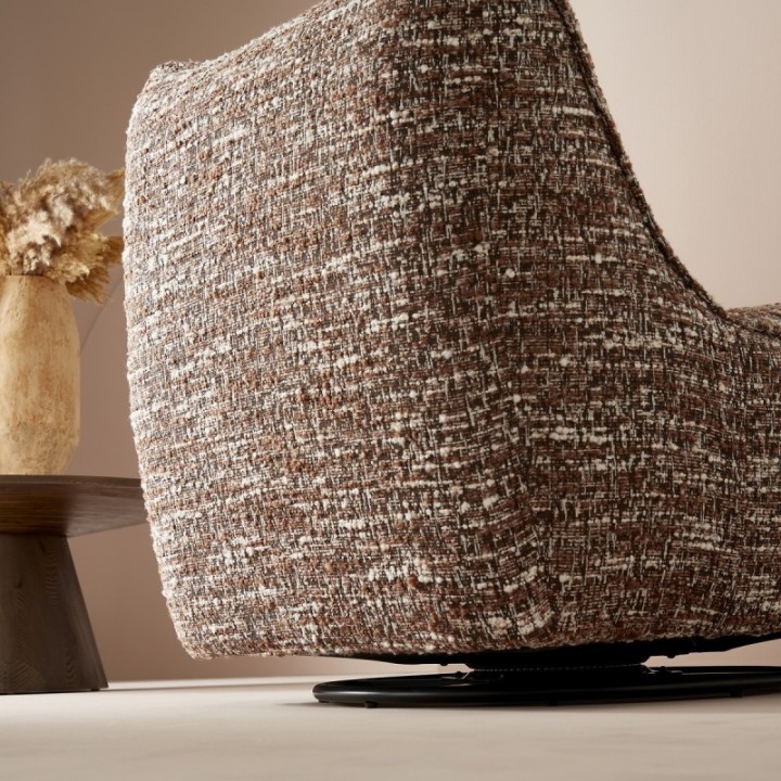 Fabric Swivel Armchair - Luke