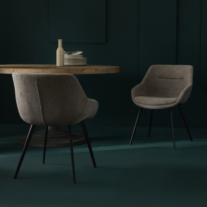 Taupe Colombe Bridge Armchair set of 2