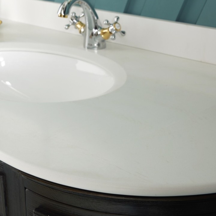 Hausmann black solid wood single washbasin cabinet