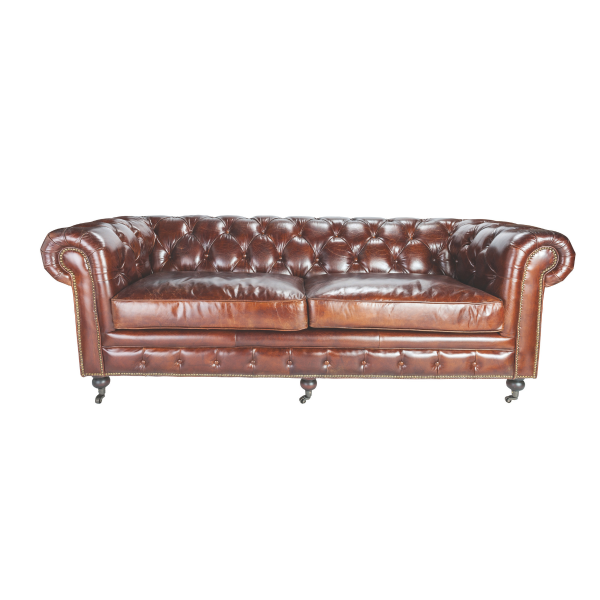 Canapé Chesterfield 3 places (choco)