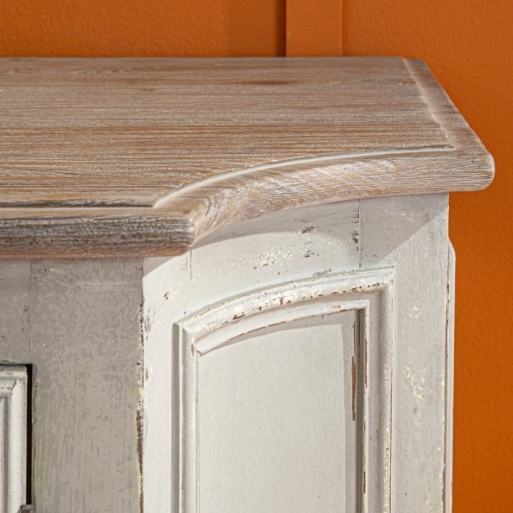 Josephine sideboard in solid pine with aged grey patina