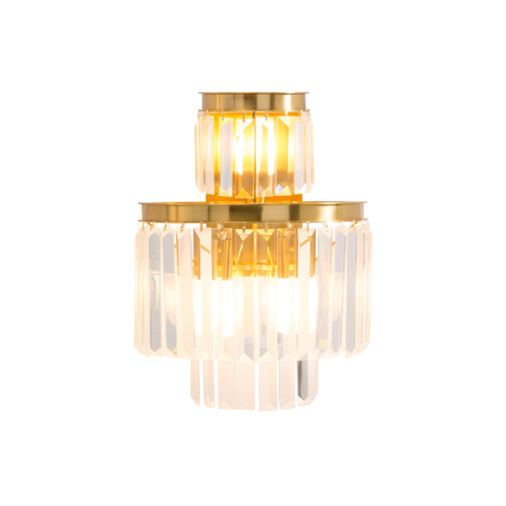 Fulgurant gold wall light