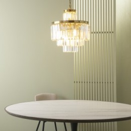 Fulgurant 11-light gold chandelier