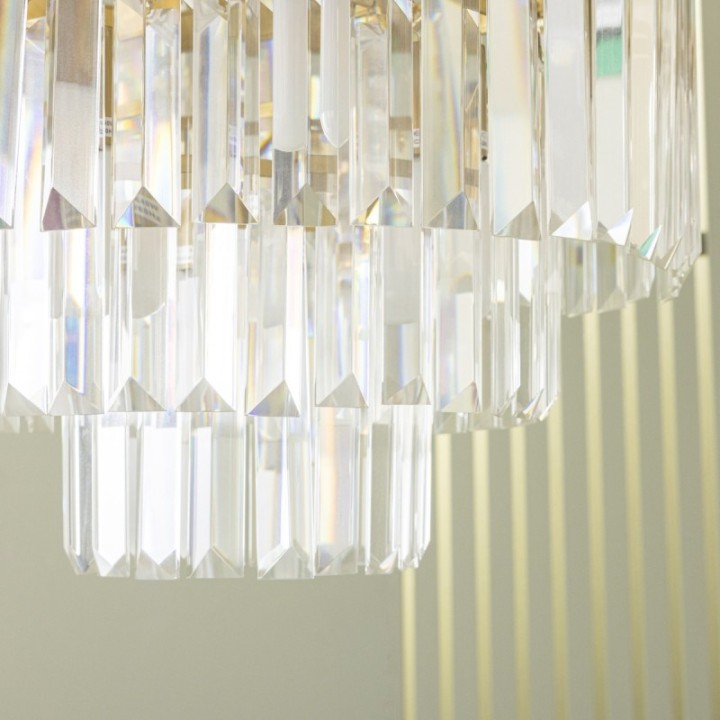 Fulgurant 11-light gold chandelier