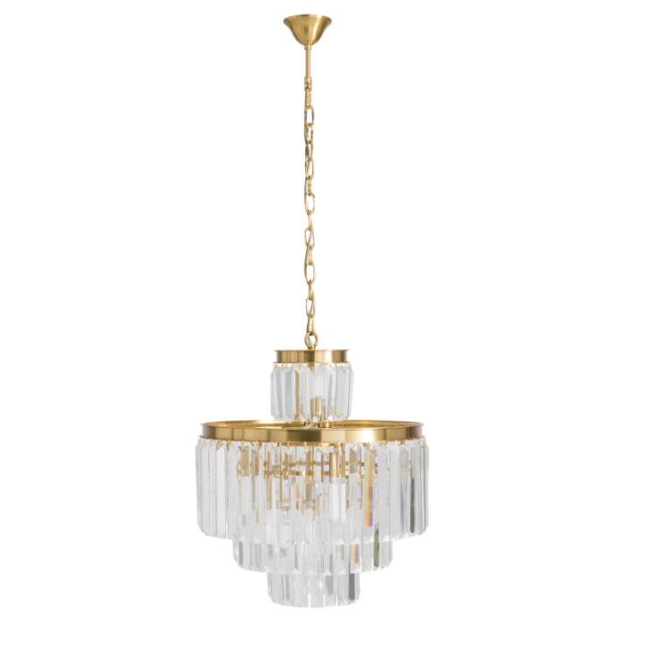 Fulgurant 11-light gold chandelier