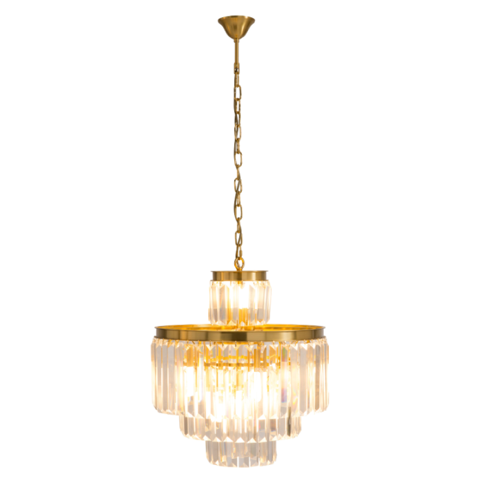 Fulgurant 11-light gold chandelier