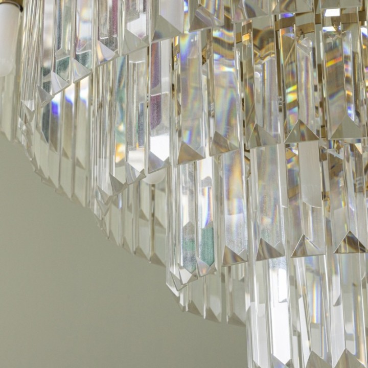 Fulgurant 22-light gold chandelier