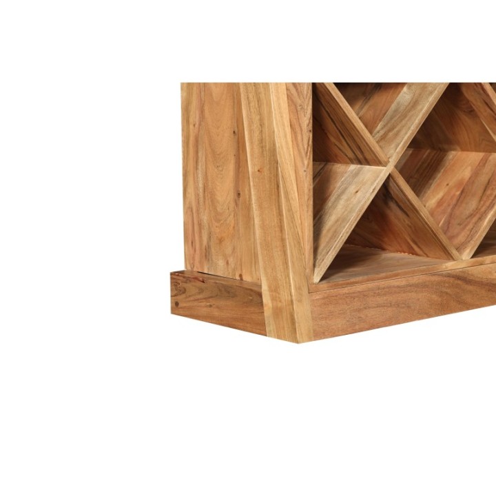 Balthazar solid acacia wine cabinet