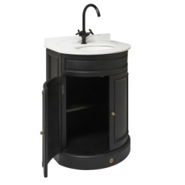 Black Hausmann mini washbasin cabinet