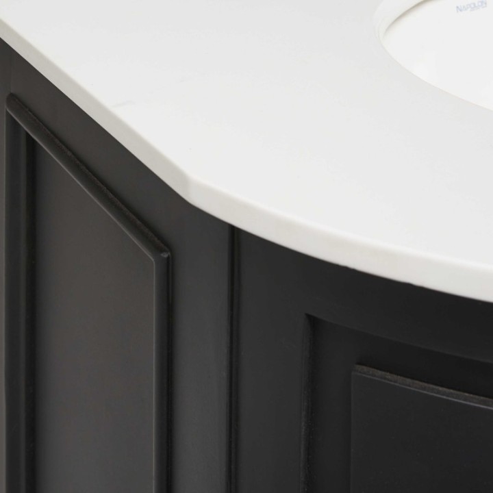 Black Hausmann mini washbasin cabinet