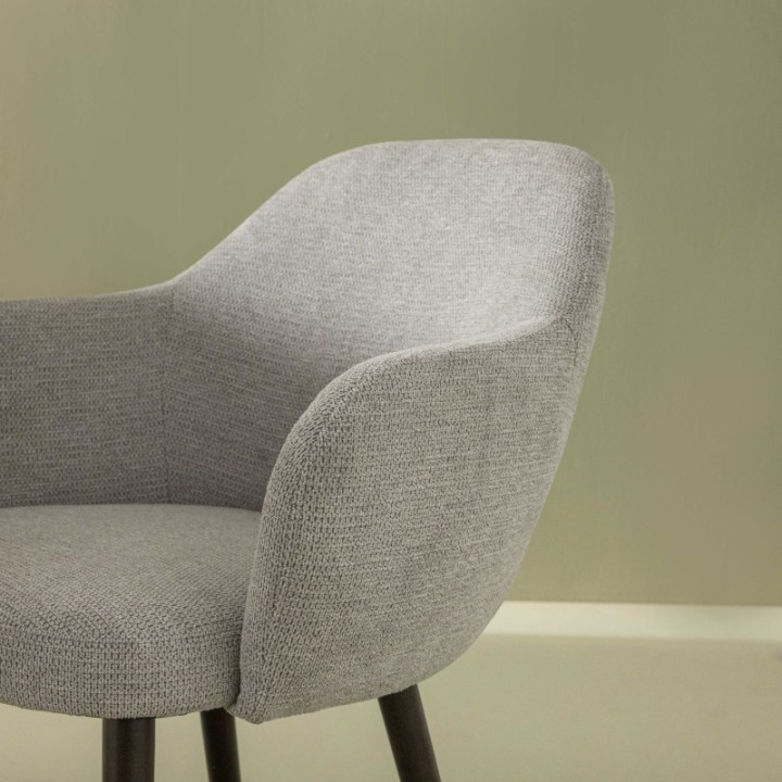 Set of 2 grey Ernest dining armchairs