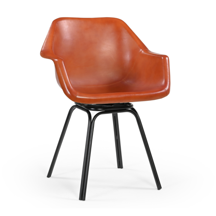 Rockie leather bridge armchair