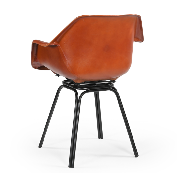 Rockie leather bridge armchair