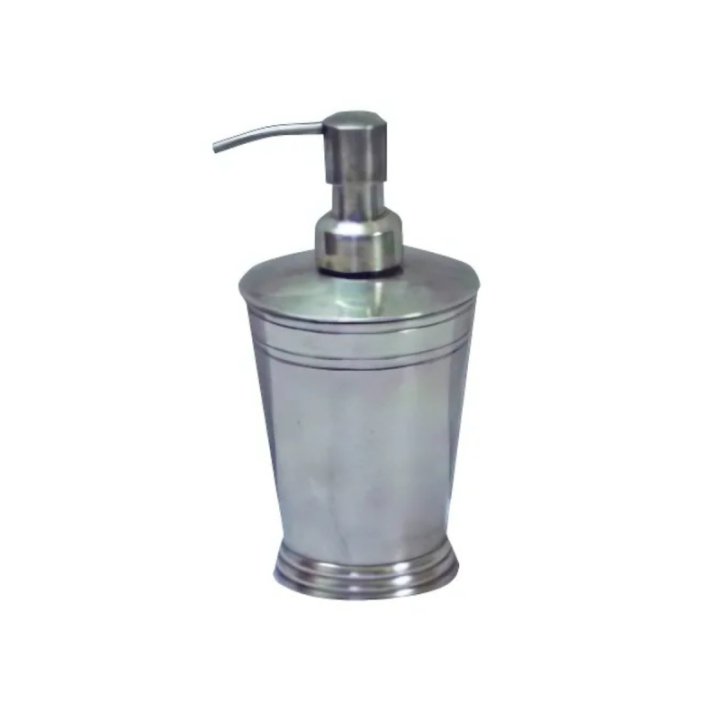 Distributeur de savon liquide vintage, laiton argenté