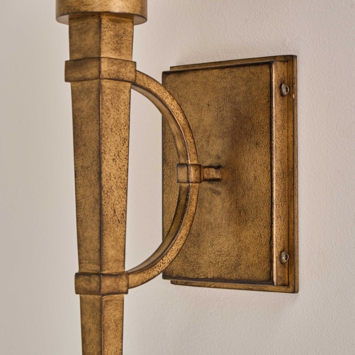 Olympic gold metal wall light